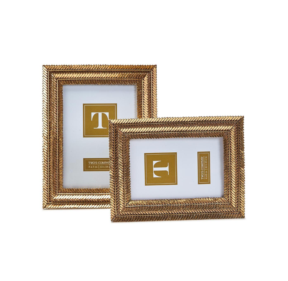 Gold Fern Photo Frame