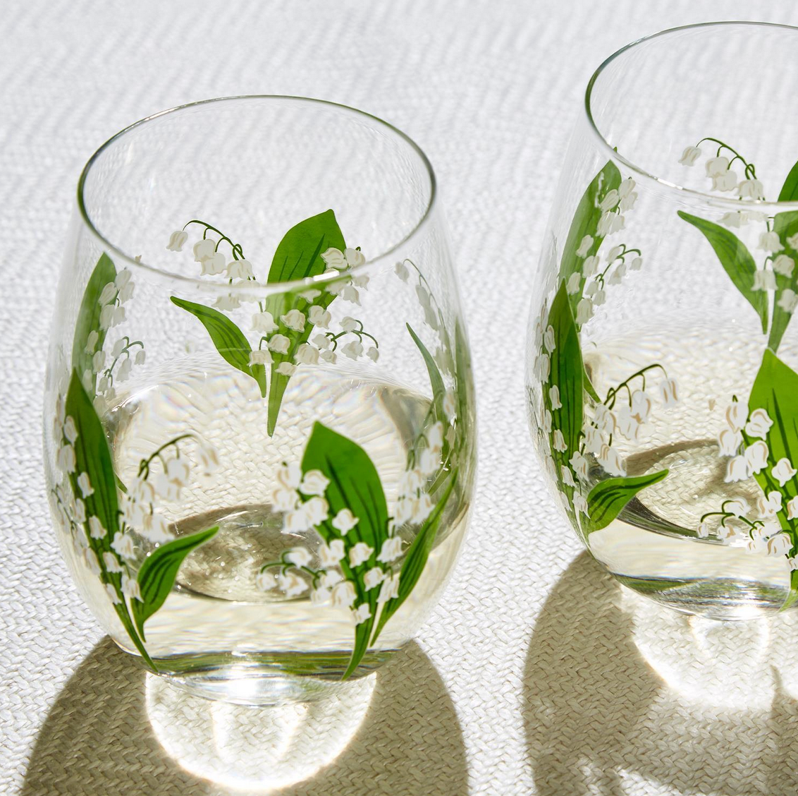 Lily of Valley Wine Glass