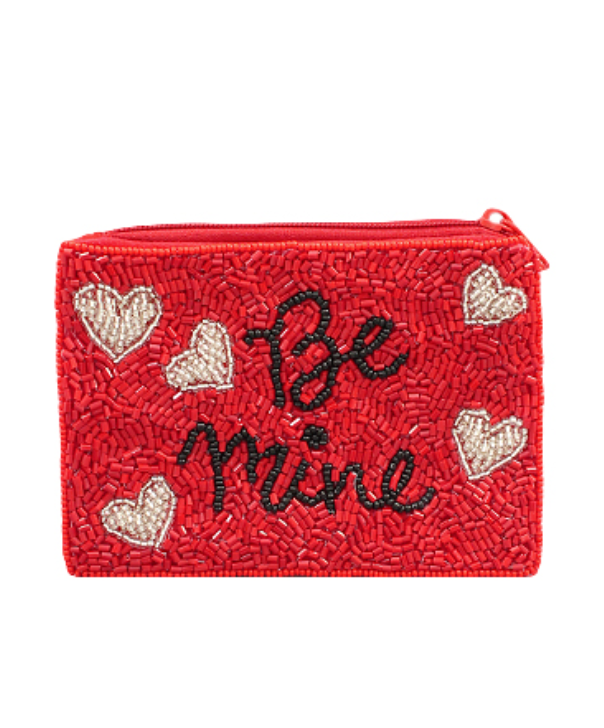 Be Mine Small Beaded Pouch