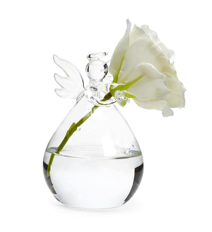 Glass Angel Bud Vase