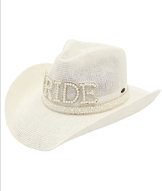 Bride Pearlized Cowboy Hat