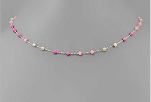 Delicate Beaded Choker Necklace