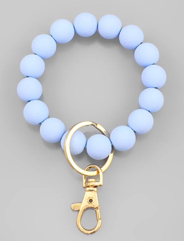 Solid Color Bead Keyring