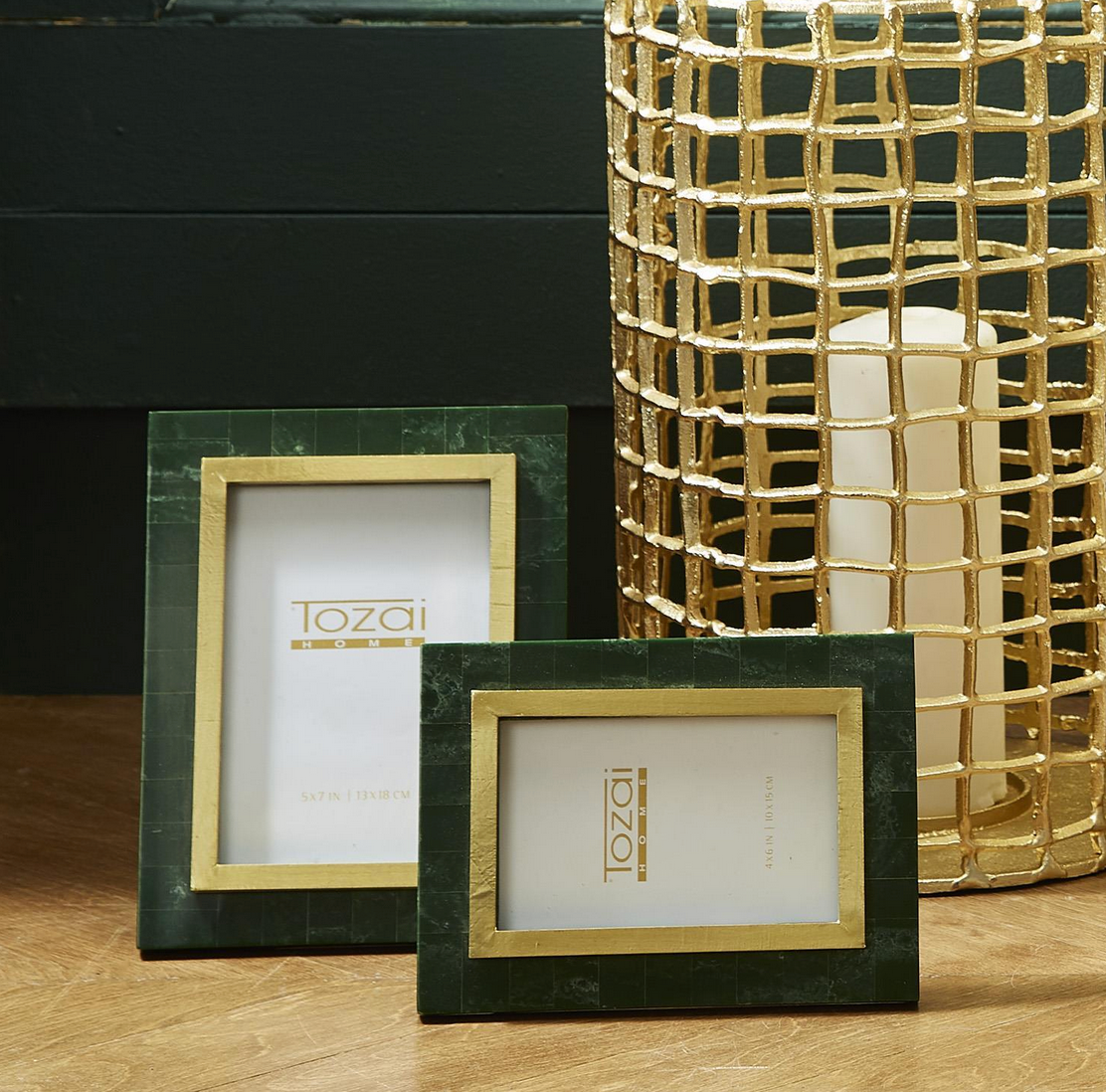 Aventurine Green & Gold Frame