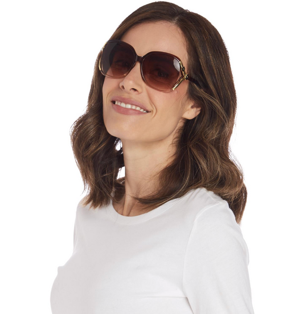 Flower Detail Oversized Sunglasses