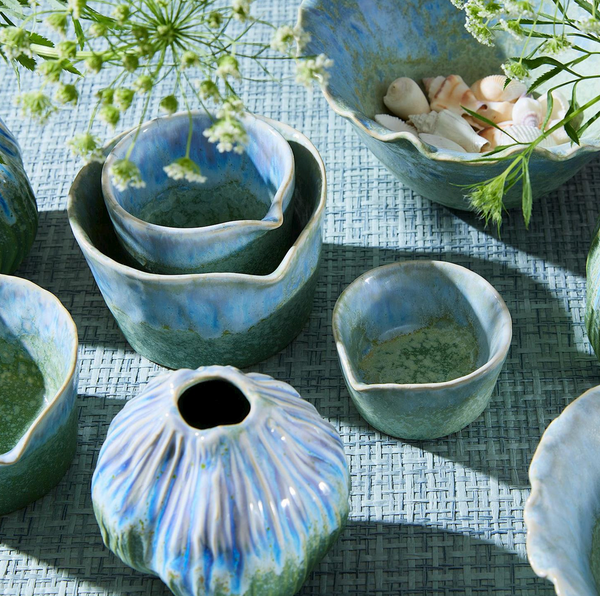 Artisan Blue & Green Tidbit Bowl
