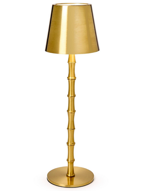 Gold Bamboo LED Touch Table Lamp
