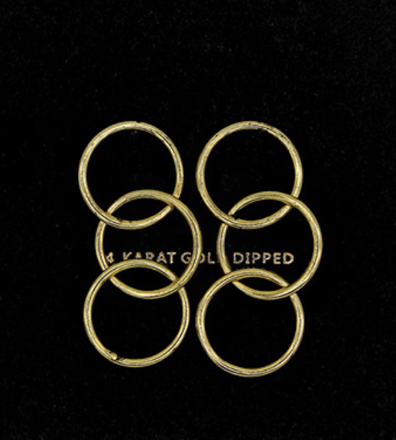 Circle Chain Gold Earrings