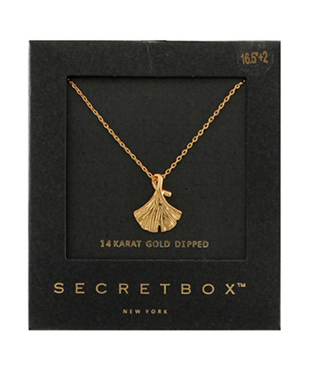 Dainty Gingko Leaf Gold Necklace