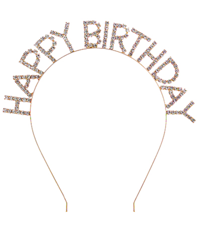 Happy Birthday Rhinestone Headband