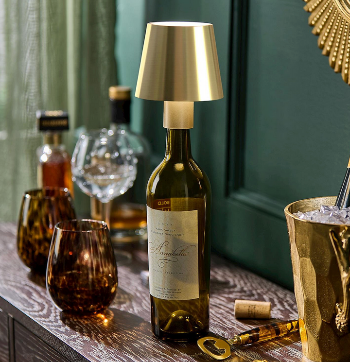 LED Touch Gold Bottle Lamp