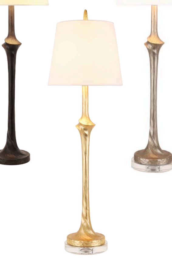 Clara Tall Gold Lamp Pair