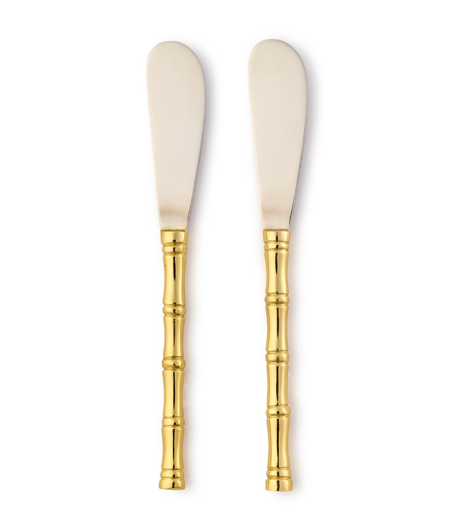 Set of 2 Gold Bamboo Spreaders