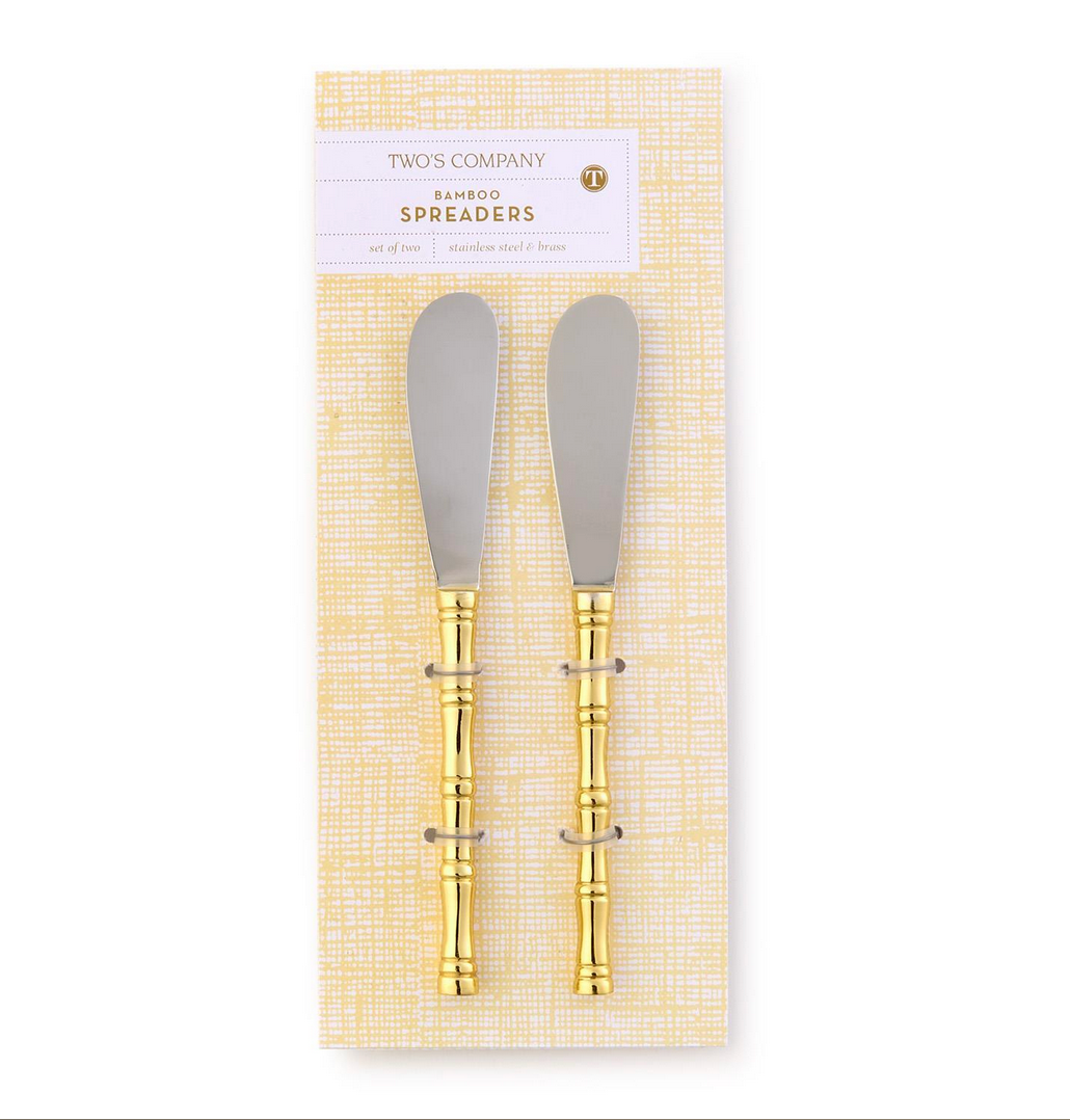Set of 2 Gold Bamboo Spreaders