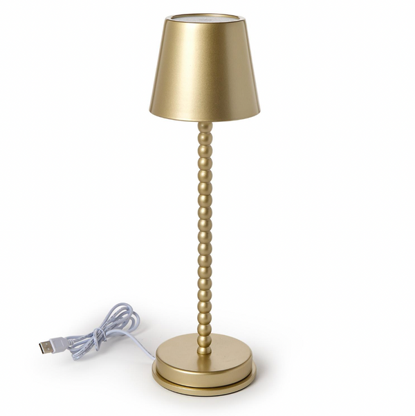 Gold Beaded LED Touch Table Lamp