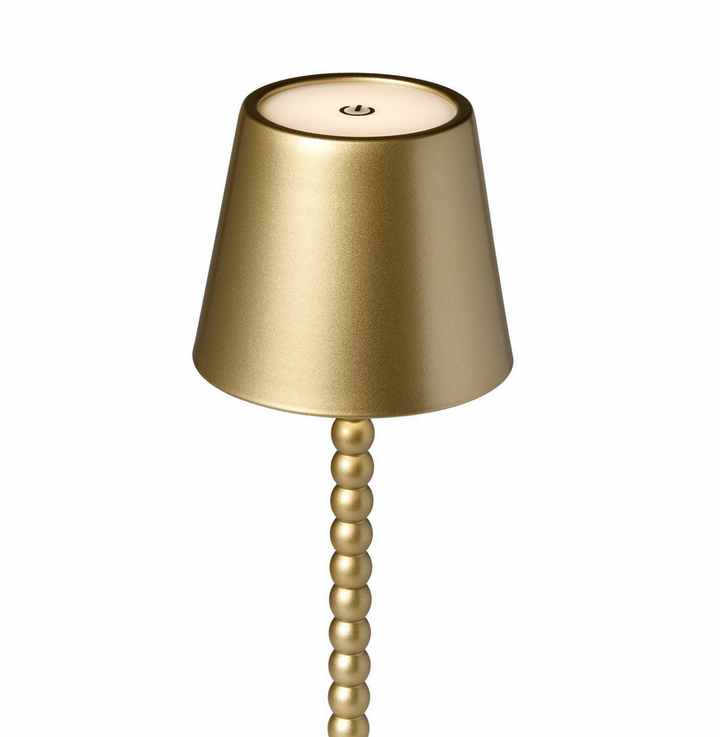Gold Beaded LED Touch Table Lamp