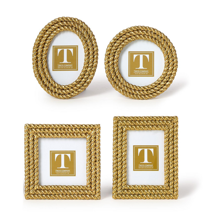Small Gold Rope Frame