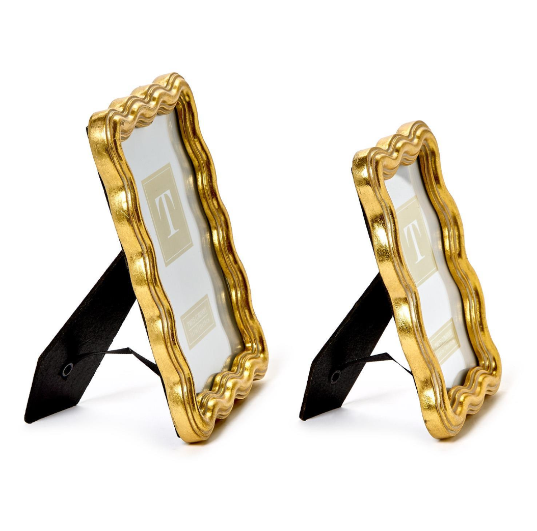 Gold Triple Wave Photo Frame