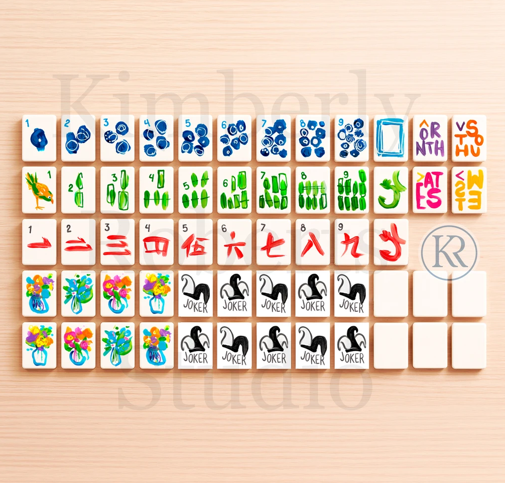 Abstract Mahjong Tile Set