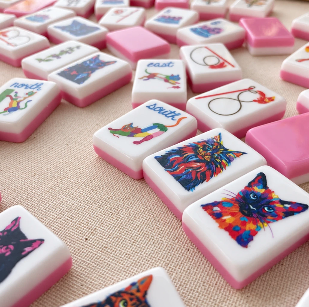Cat Rescue Mahjong Tile Set