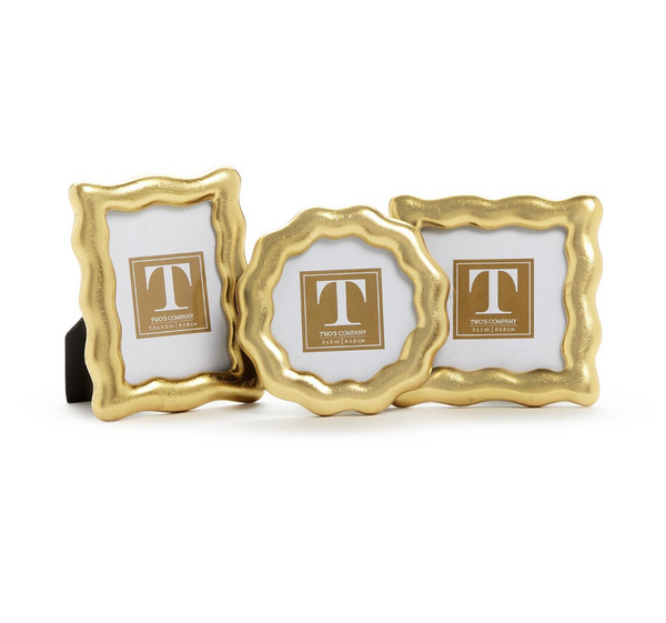 Small Gold Wavy Frame