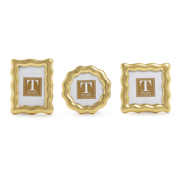 Small Gold Wavy Frame