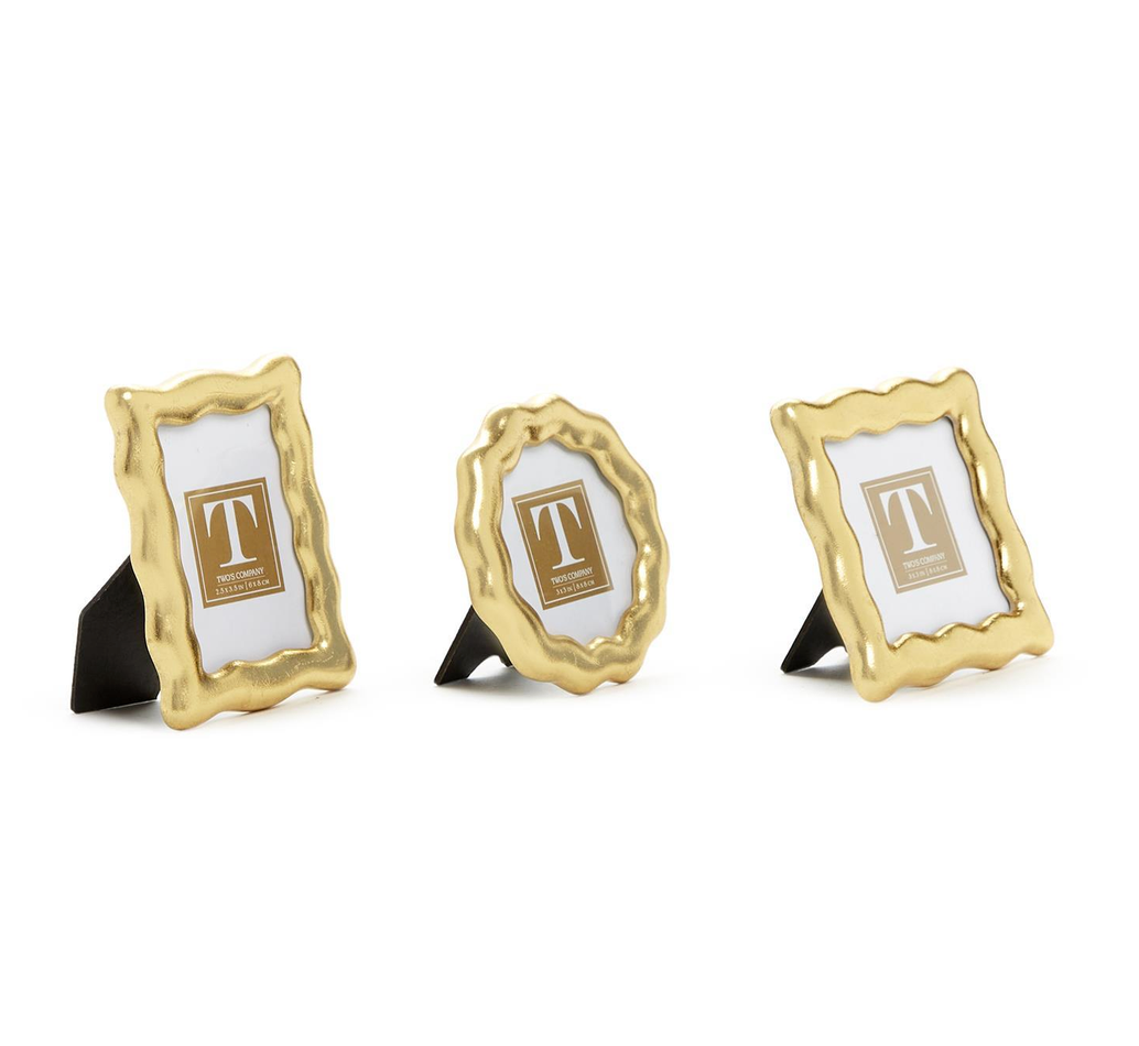 Small Gold Wavy Frame