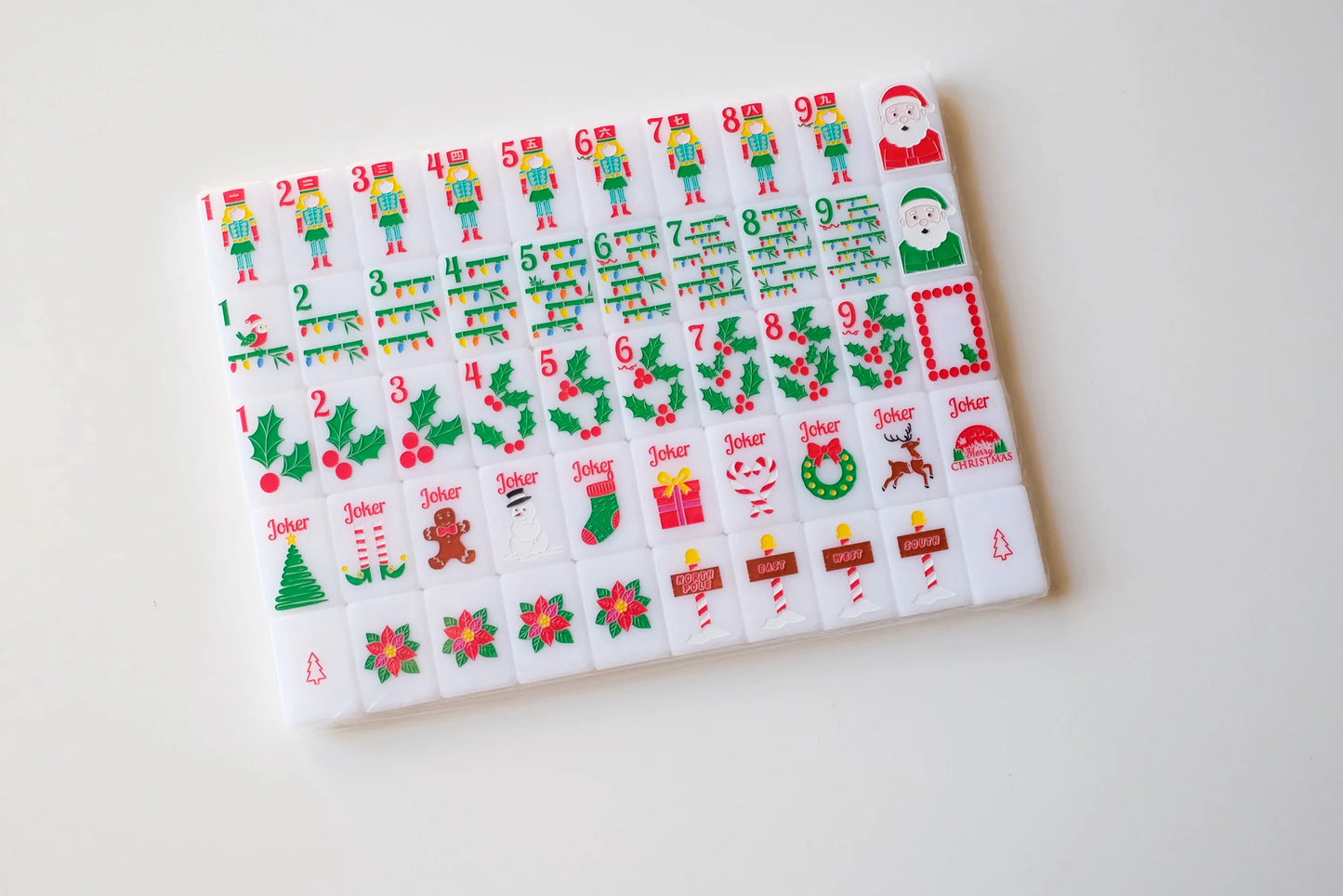 The Christmas Line Mahjong Tile Set