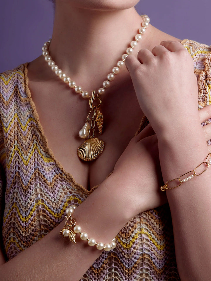 Sealife Pearl Toggle Bracelet