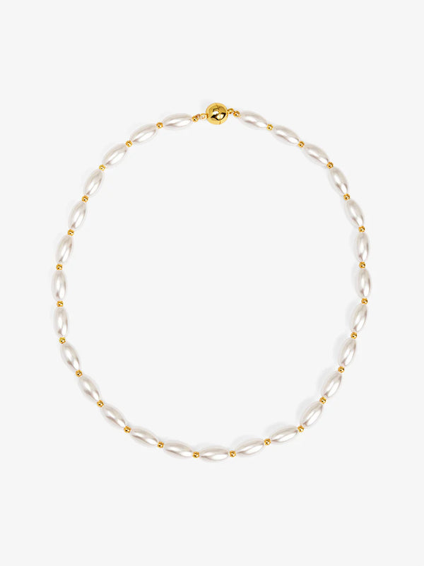 Rice Pearl Short Necklace