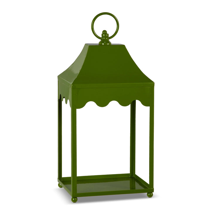 Green Scalloped Lantern