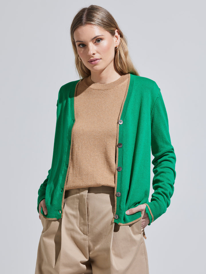 Kelly Green Essential Cardigan Sweater