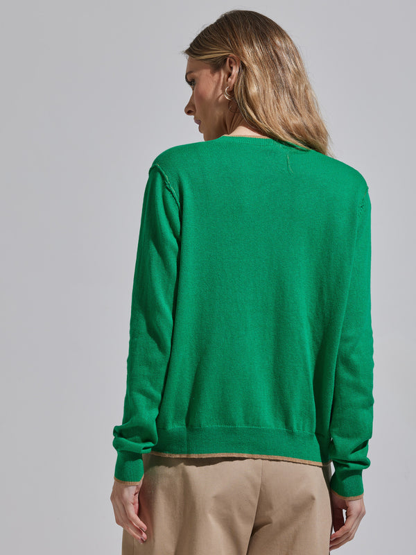 Kelly Green Essential Cardigan Sweater