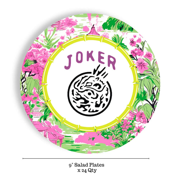 Dot Crack Bam Mahjong Salad Plates