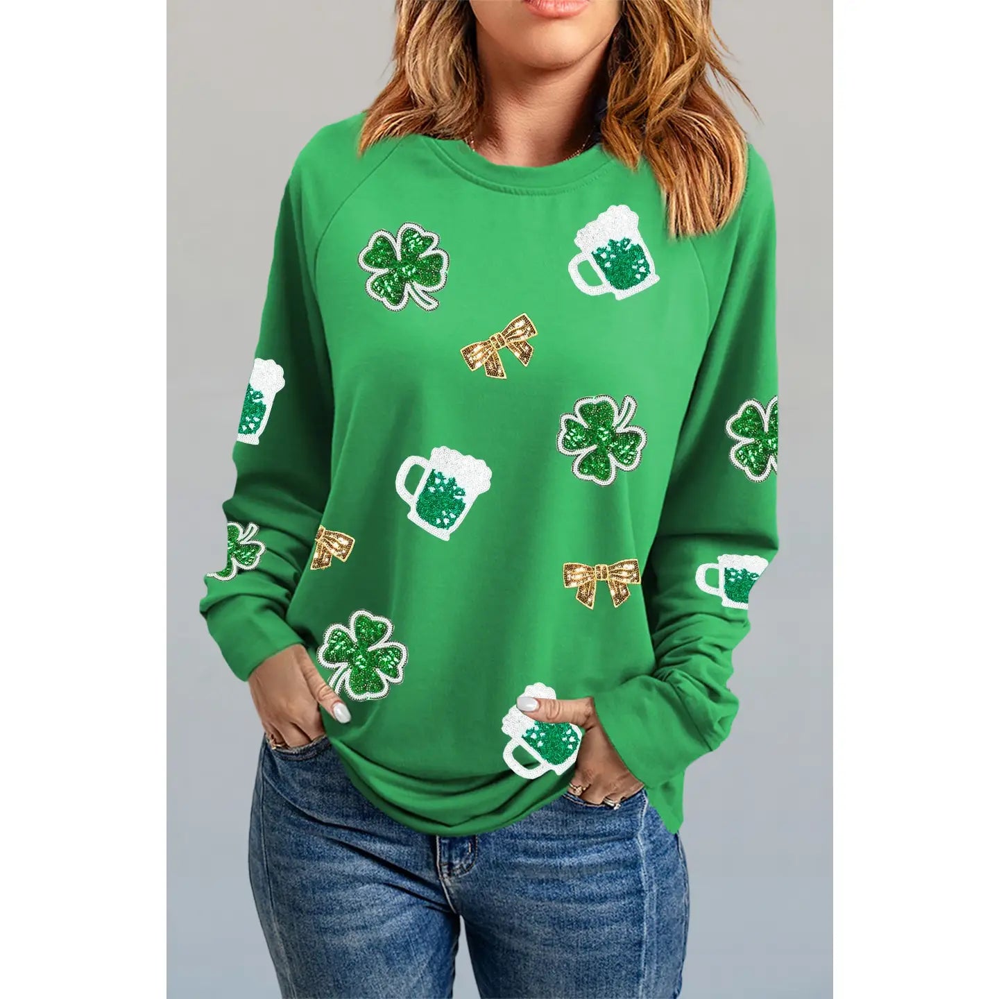 St. Patrick's Sequined Sweatshirt