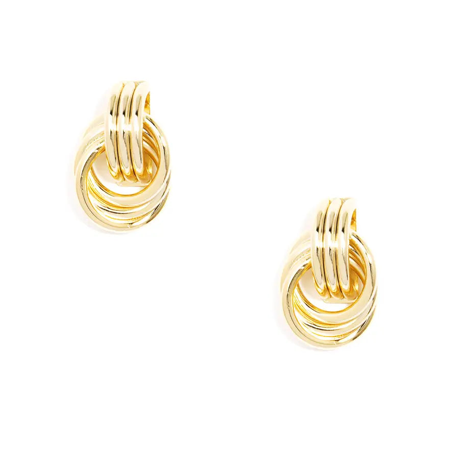 Linked Loops Stud Earrings