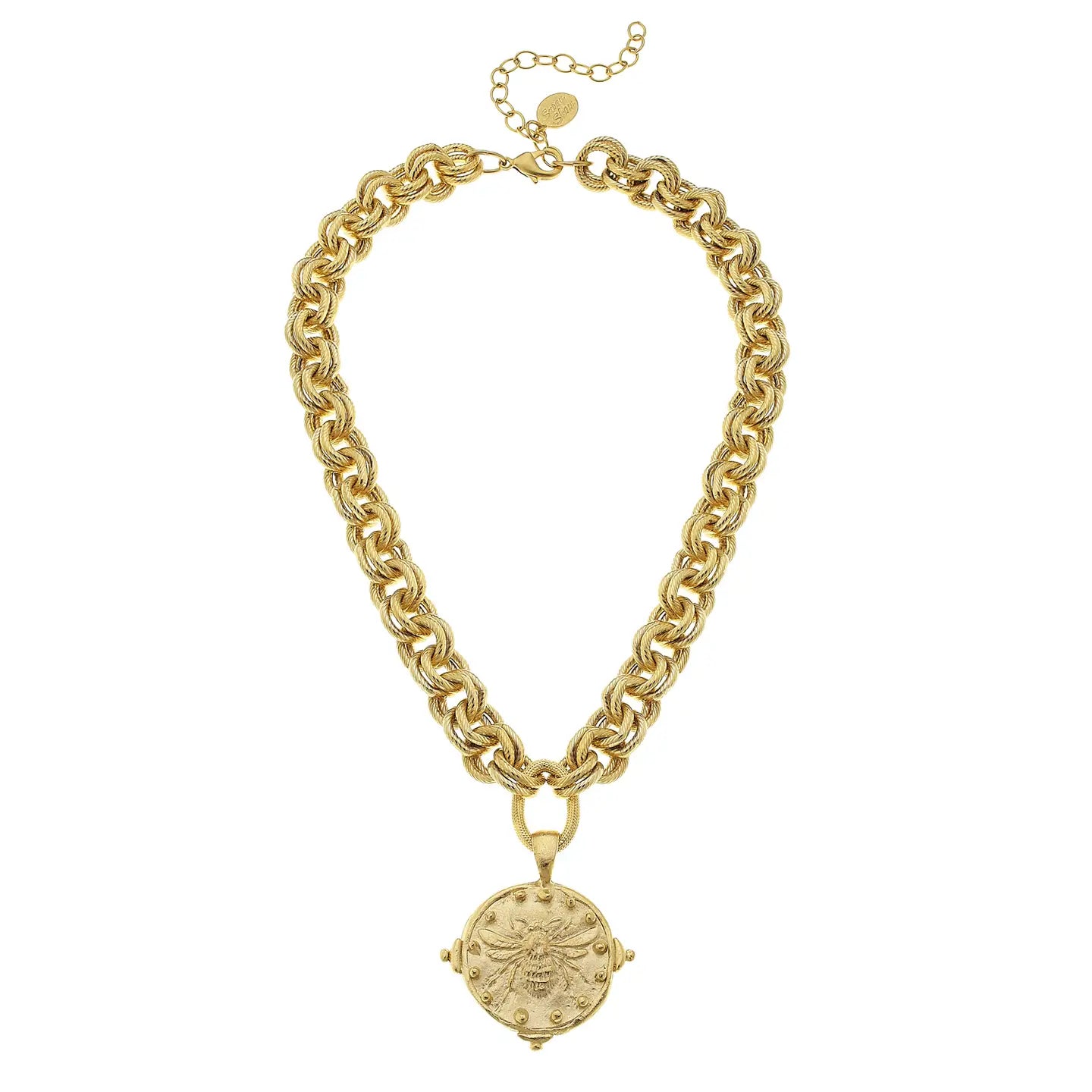 Gold Bee Pendant Gold Chain Necklace