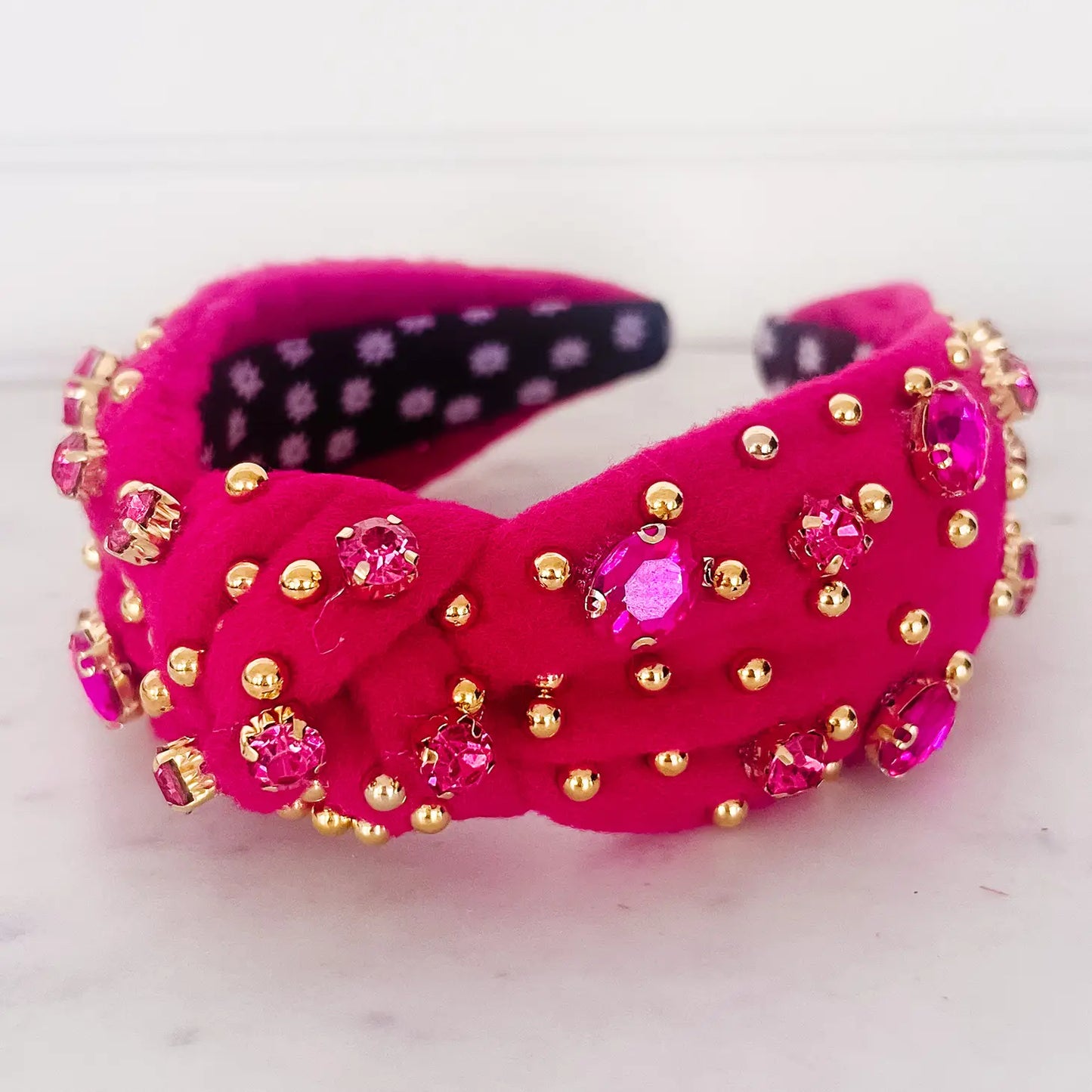 Fuchsia Pink Jeweled Headband
