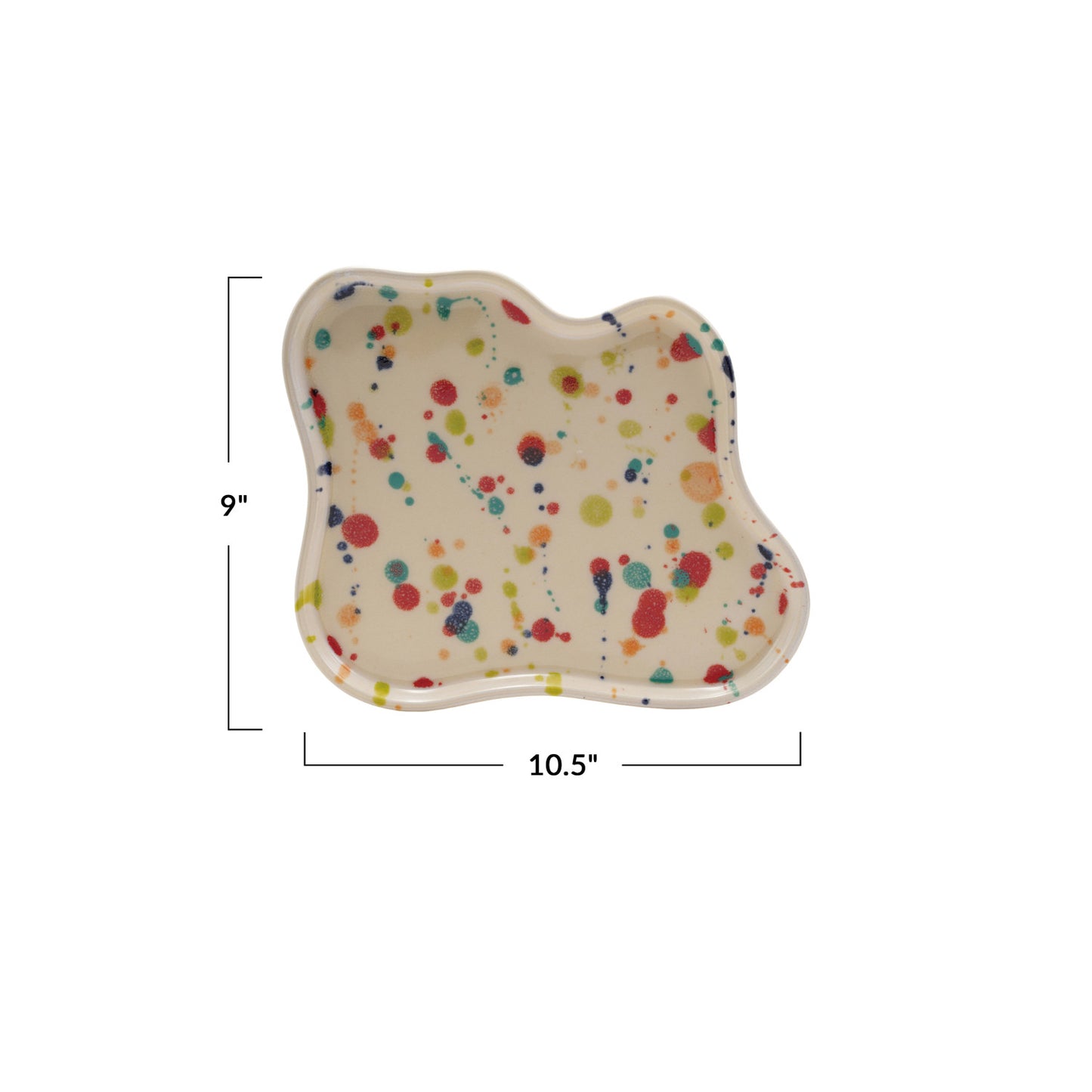Multicolor Speckle Handmade Plate