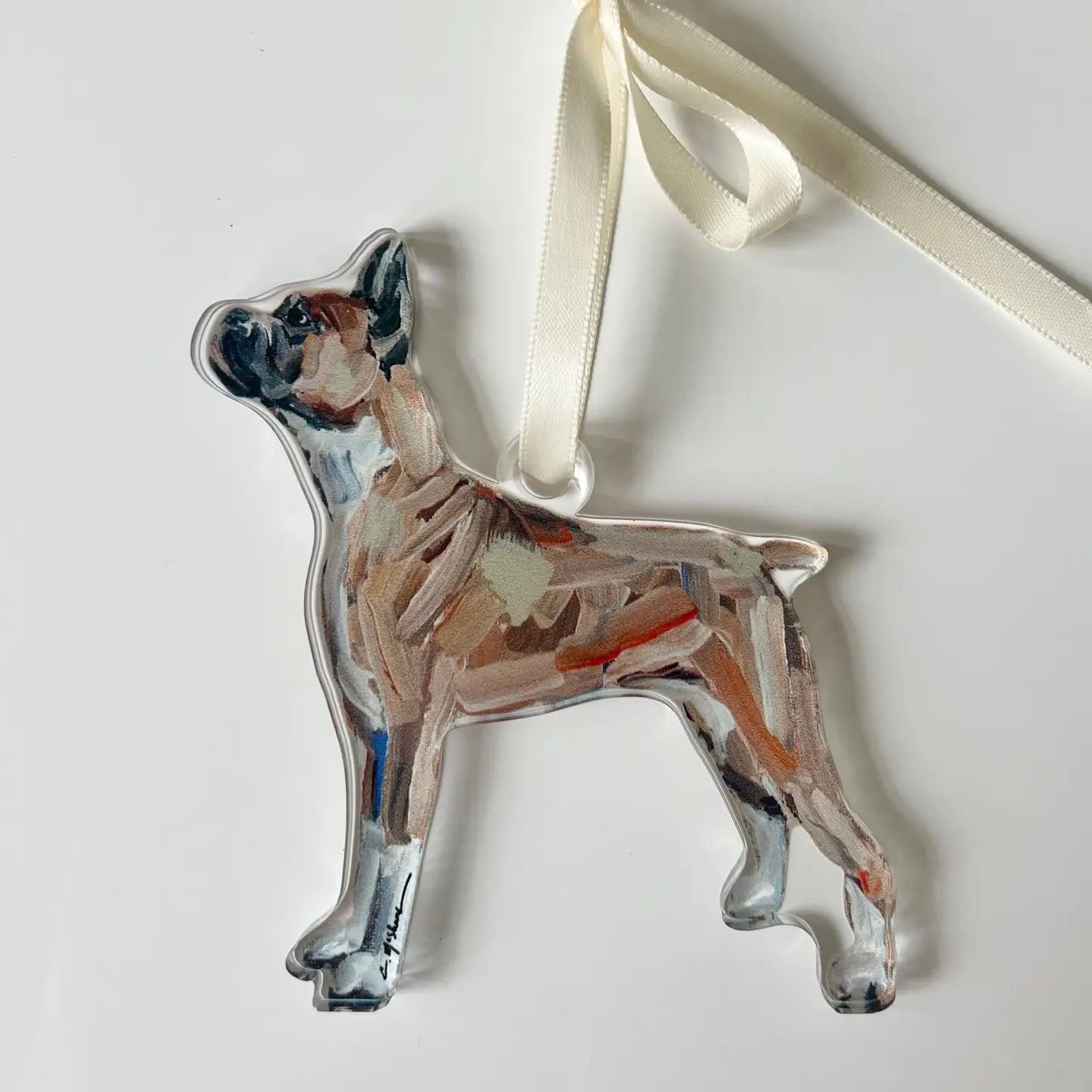 Dog Acrylic Art Ornament