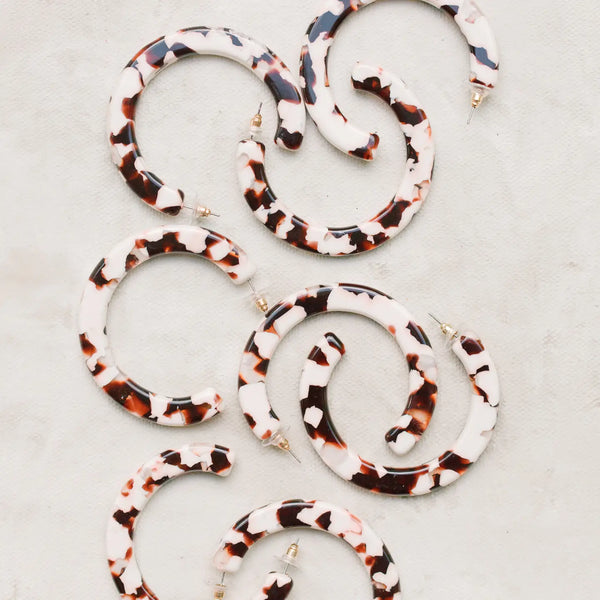 Cocoa Acrylic Hoops