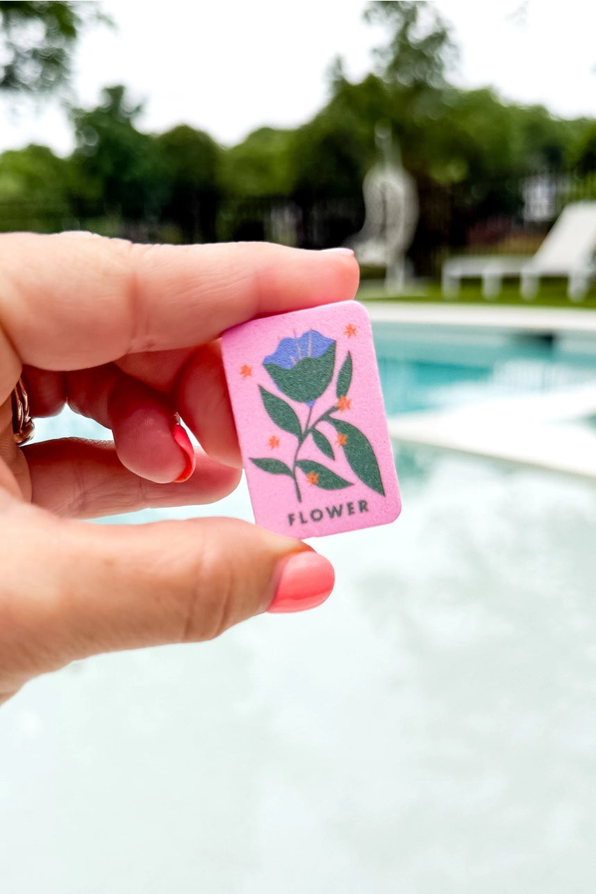 Pink Floating Mahjong Tile Set