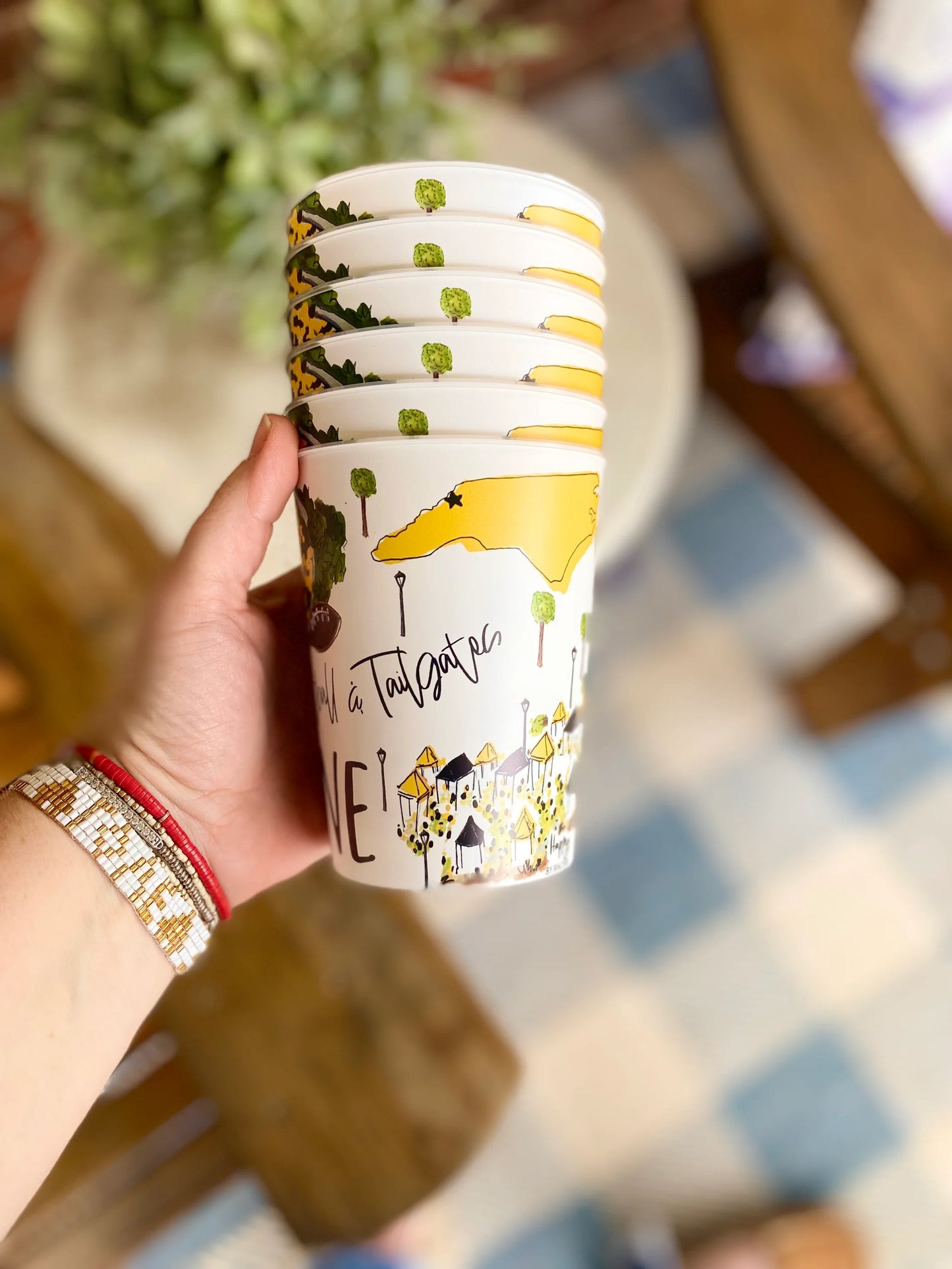 College Town Printed Cups Set/6