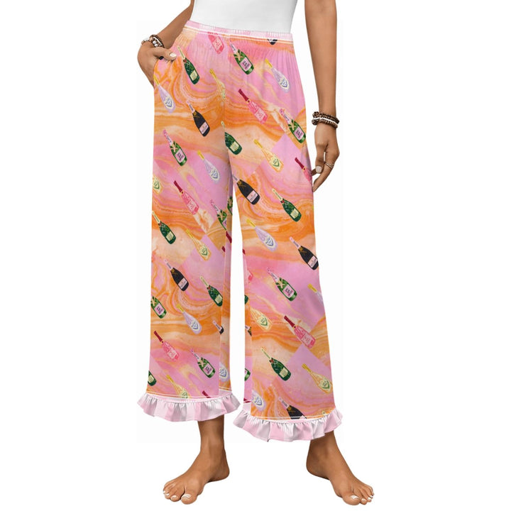 Mahjong Ruffled Pajama Pants
