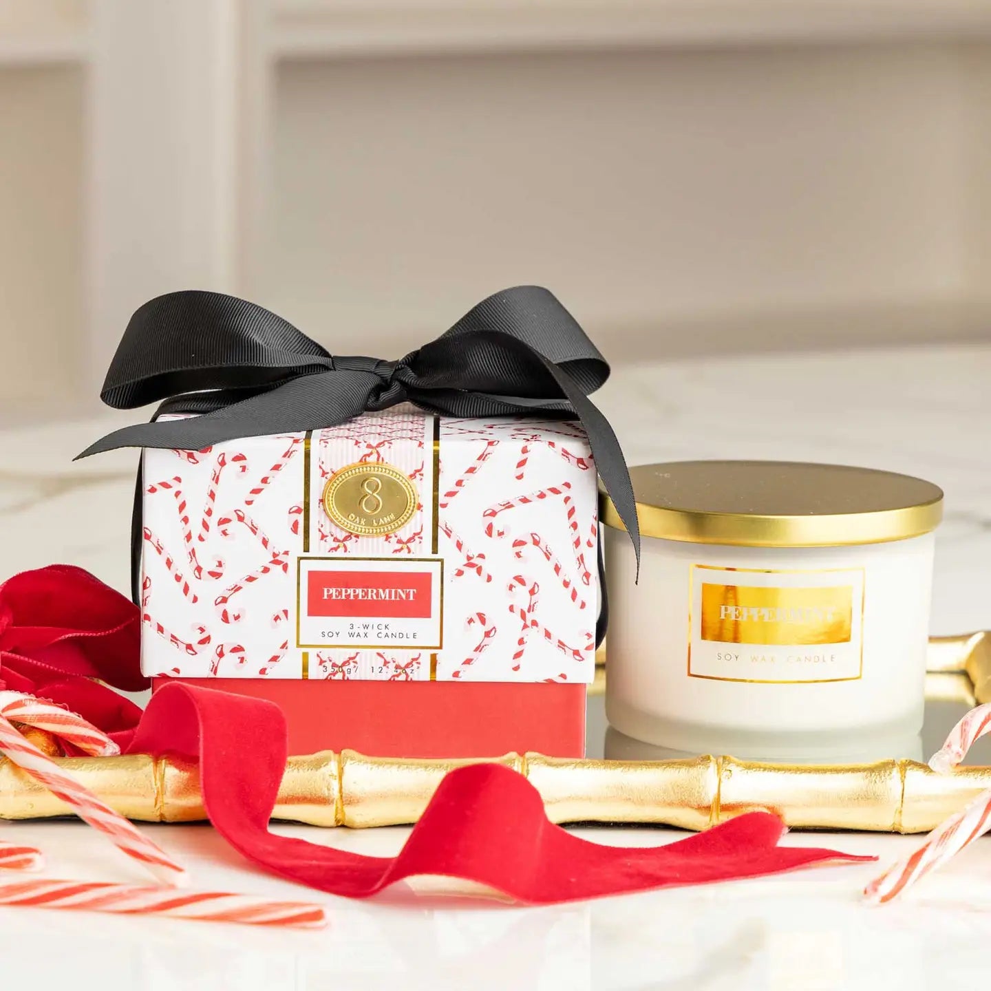 Peppermint 3-Wick Boxed Candle