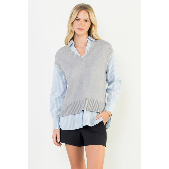 Josephine Knit Sweater Vest Blouse Top