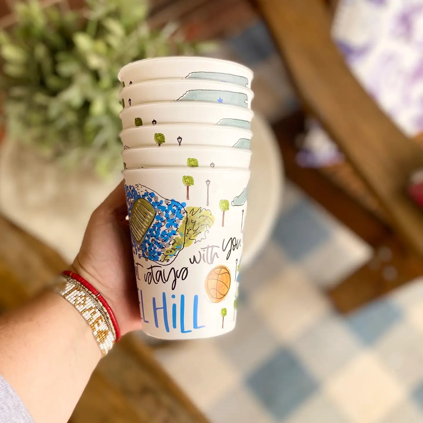 College Town Printed Cups Set/6