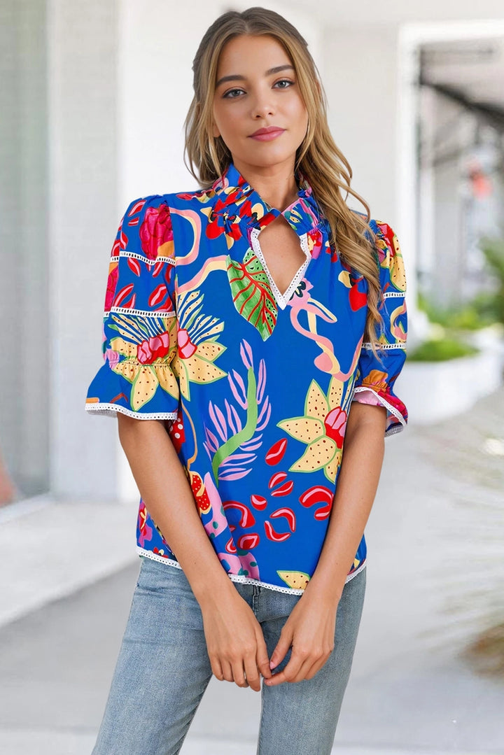 Isla Royal Blue Floral Top