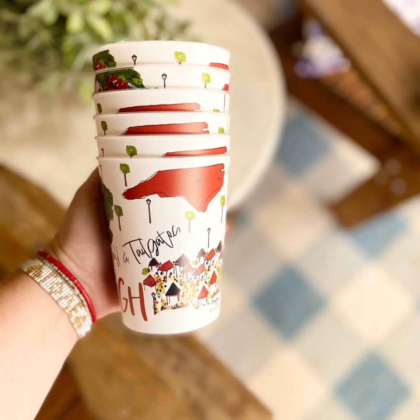 College Town Printed Cups Set/6