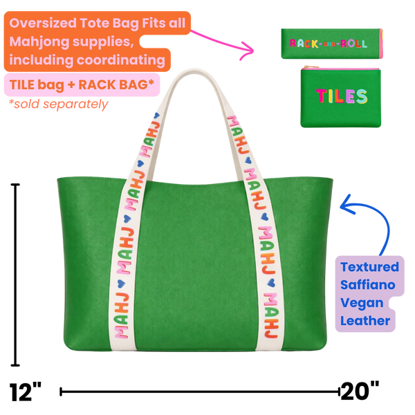 Green Mahjong Tote Bag